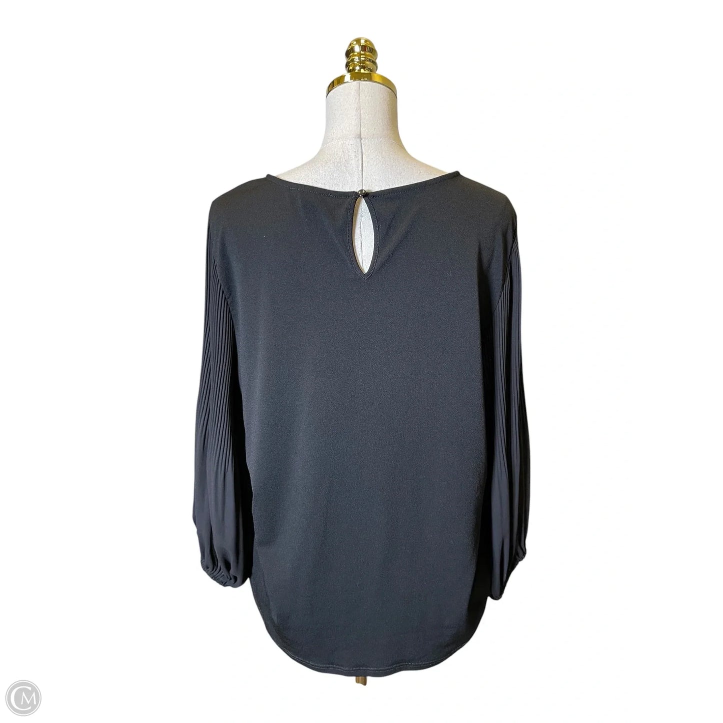 Blouse Long Sleeve By Adrianna Papell In Black, Size: L
