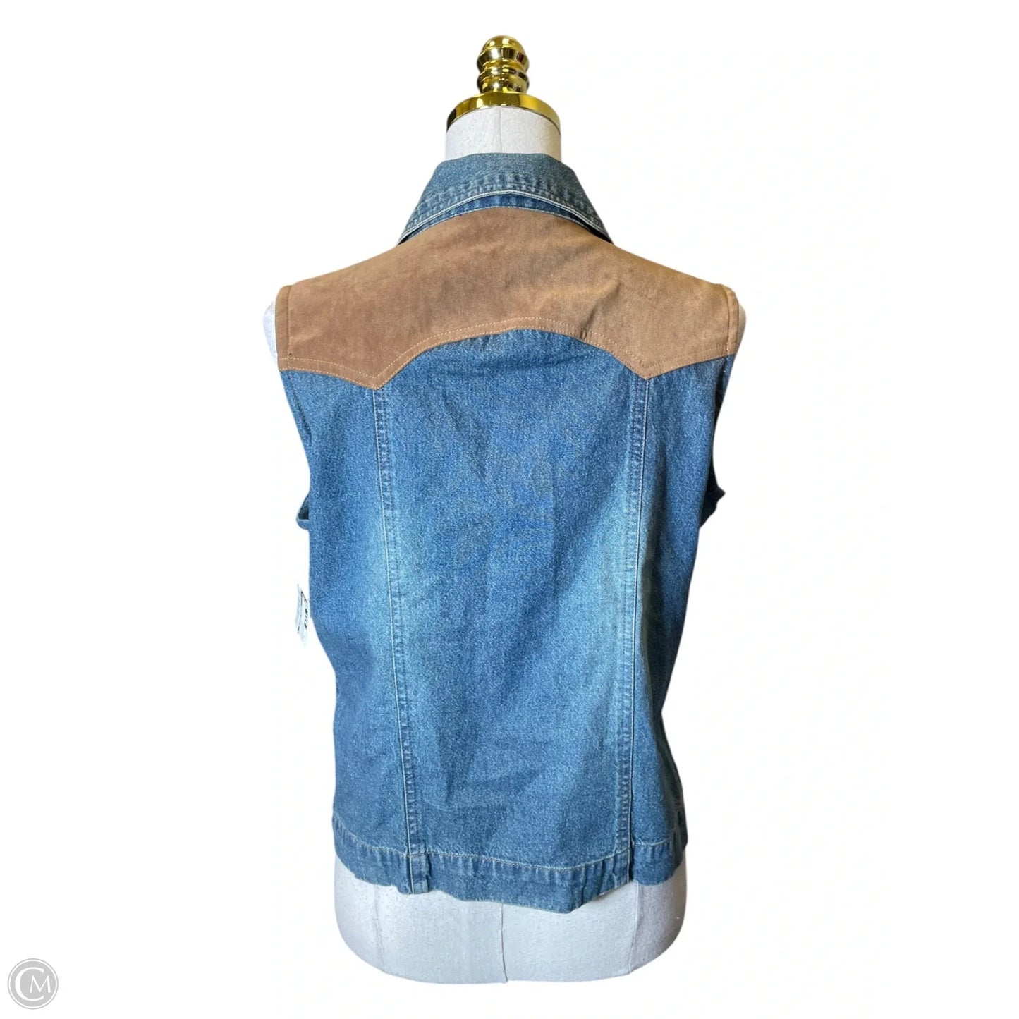 Vest Other By Clothes Mentor In Blue Denim, Size: M