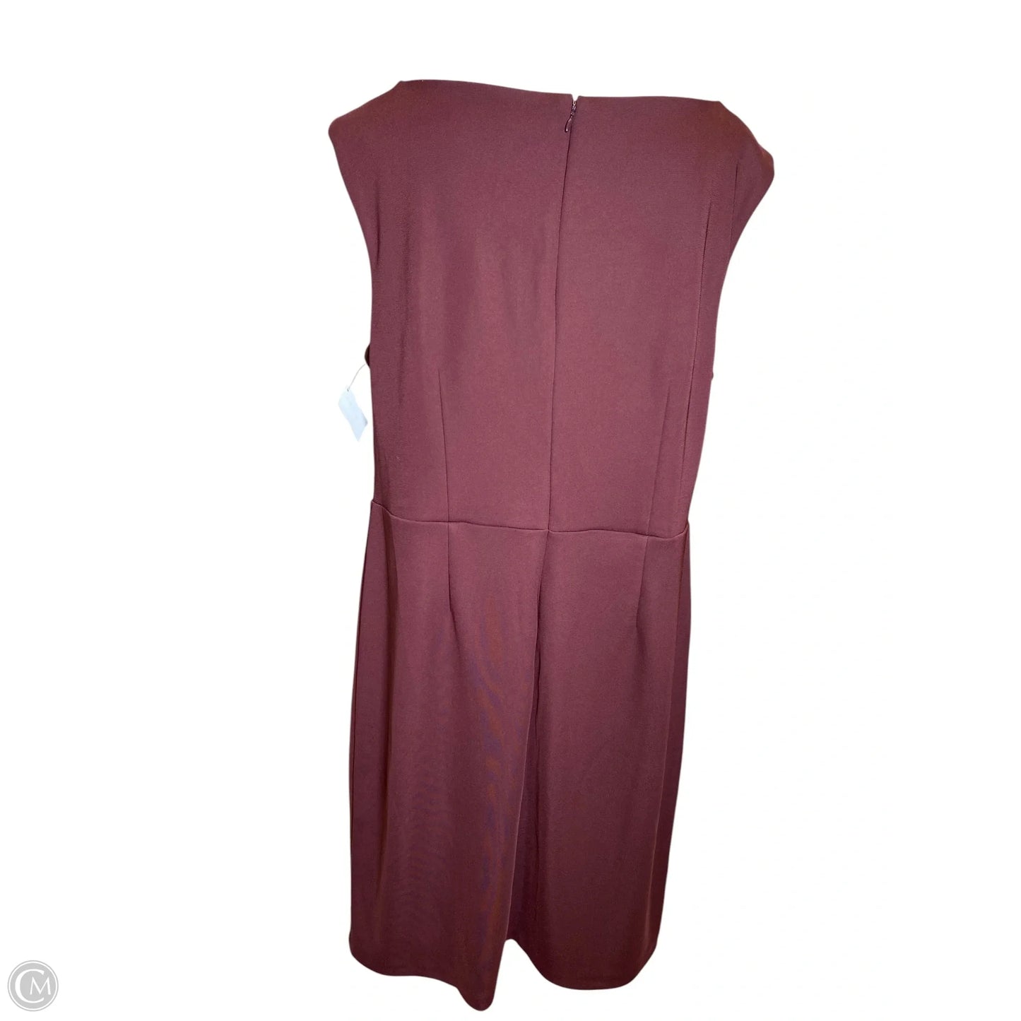 Dress Casual Midi By Ann Taylor In Maroon, Size: 16