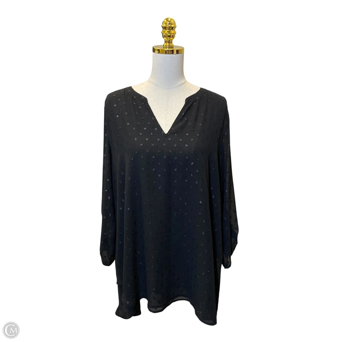 Blouse Long Sleeve By Maurices In Black, Size: Xxl