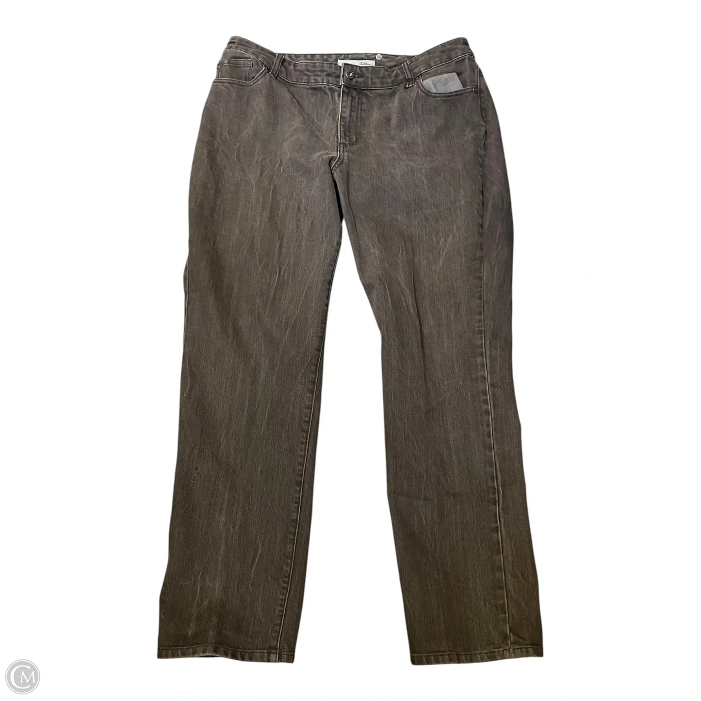 Jeans Straight By Chicos In Brown, Size: L