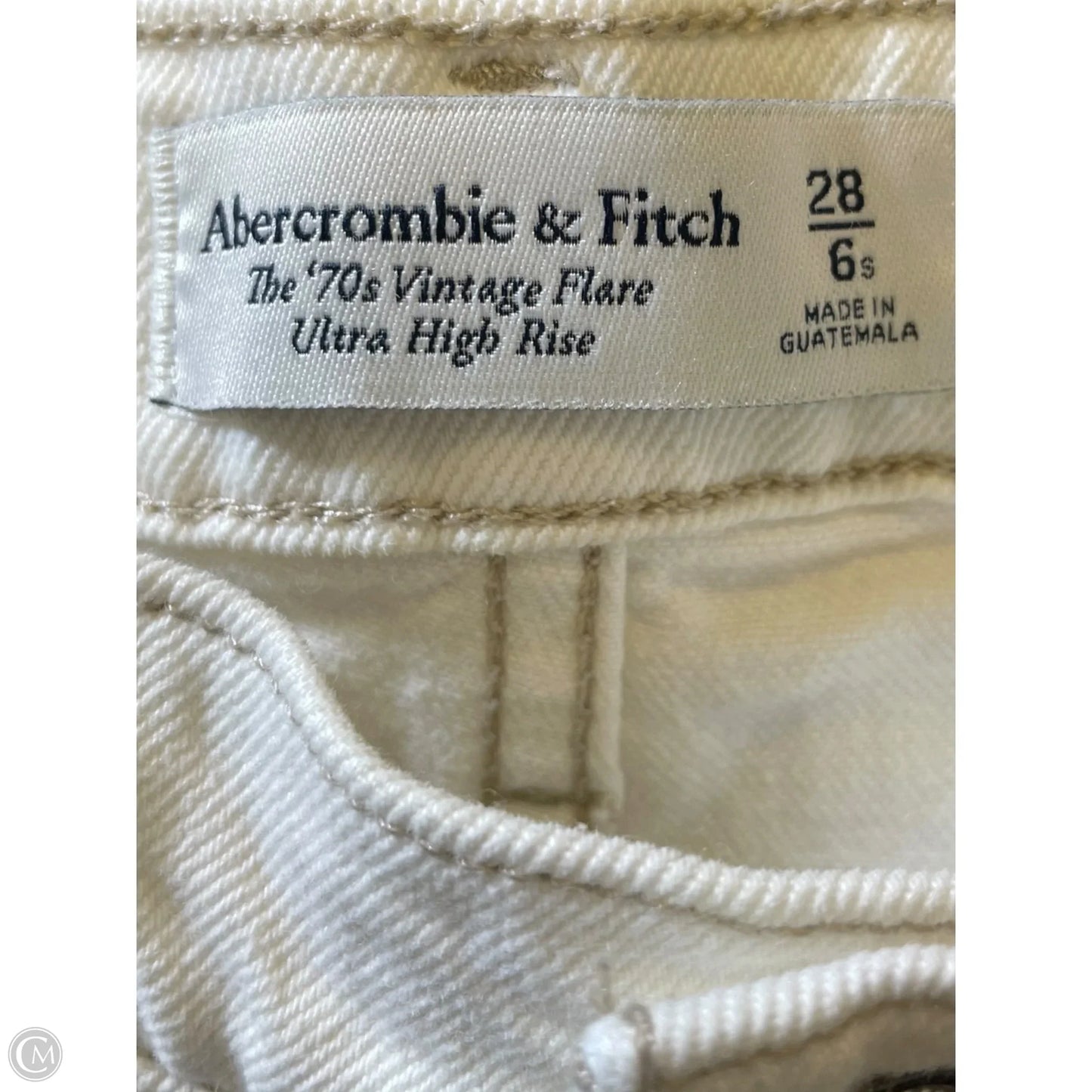 Jeans Flared By Abercrombie And Fitch In White, Size: 8
