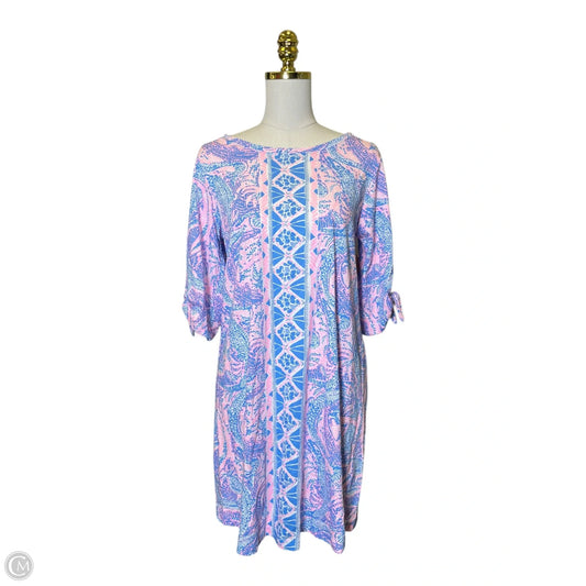 Dress Designer By Lilly Pulitzer In Blue & Pink, Size: L