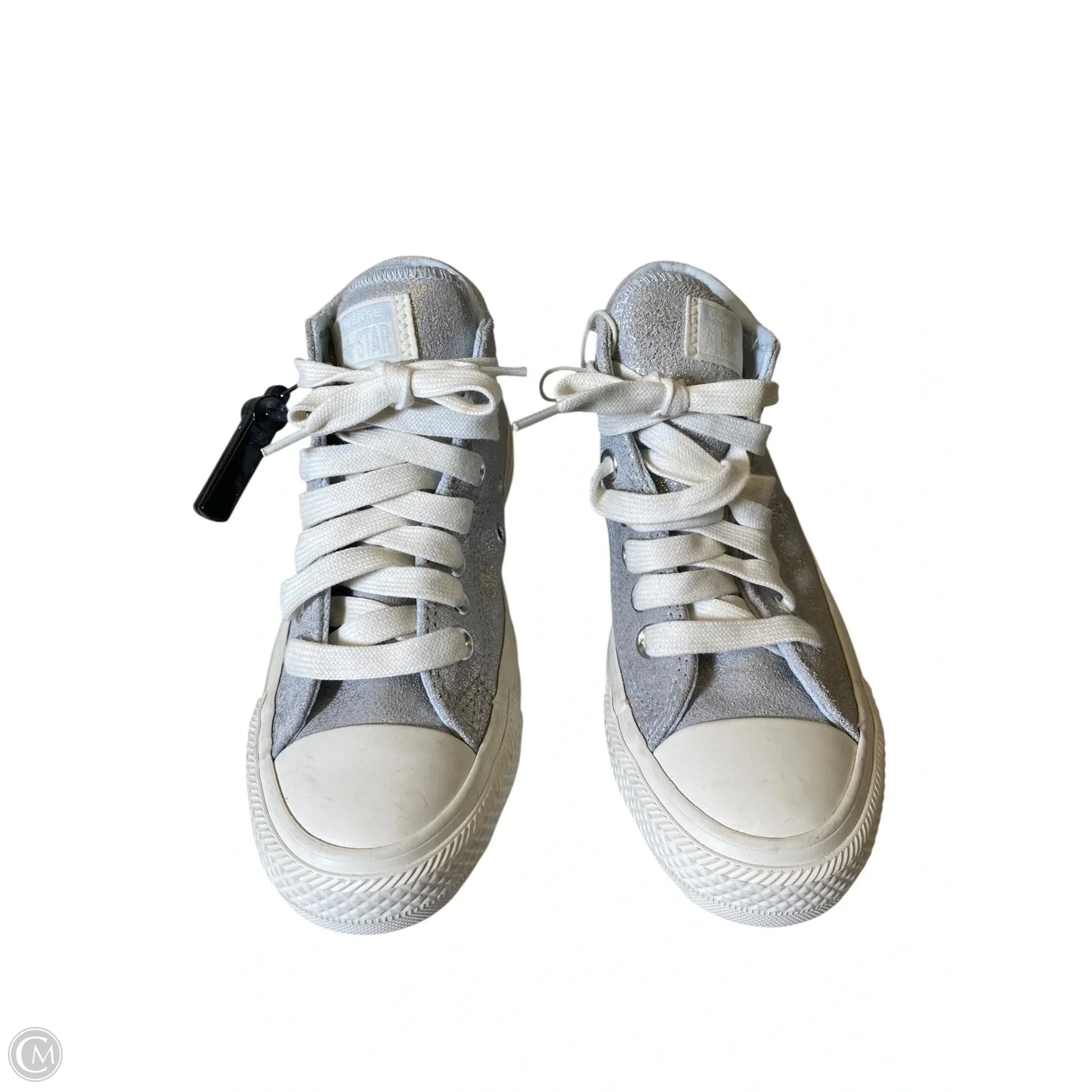 Shoes Sneakers By Converse In Silver & White, Size: 5.5