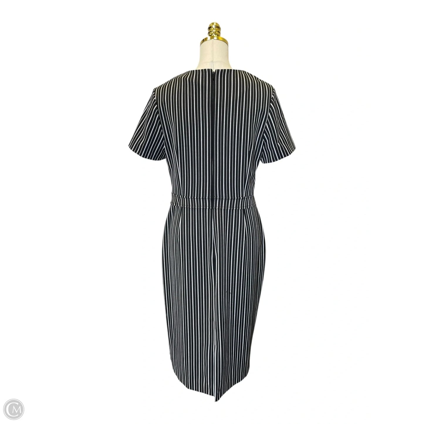 Dress Casual Midi By Banana Republic In Black & White, Size: L