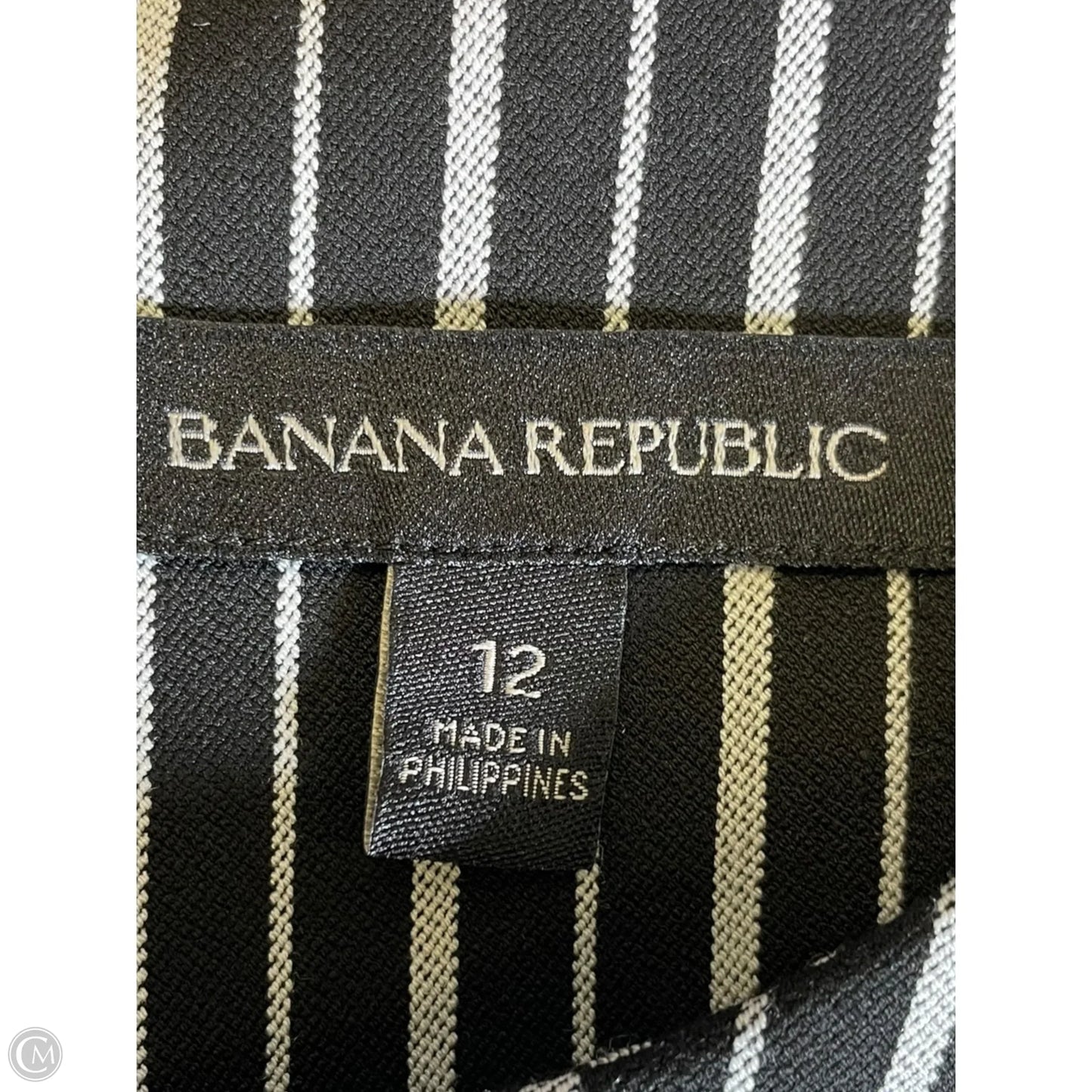 Dress Casual Midi By Banana Republic In Black & White, Size: L