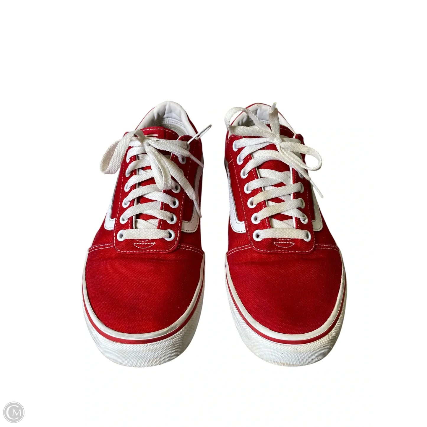 Shoes Sneakers By Vans In Red & White, Size: 12