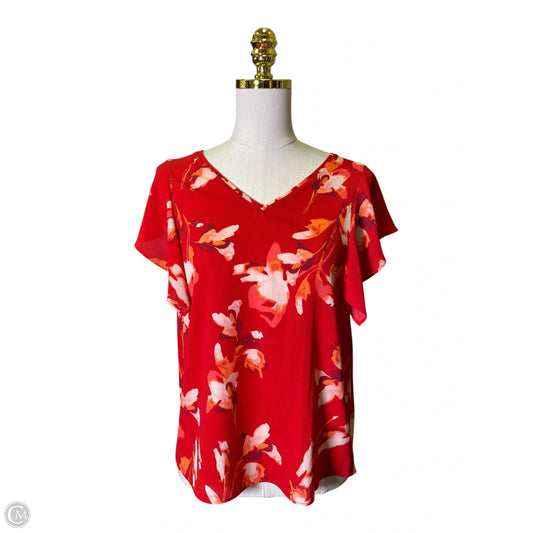 Top Short Sleeve Designer By Halston In Multi-colored, Size: Xs