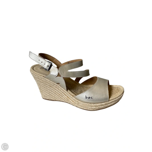 Shoes Heels Wedge By Boc In Tan, Size: 8