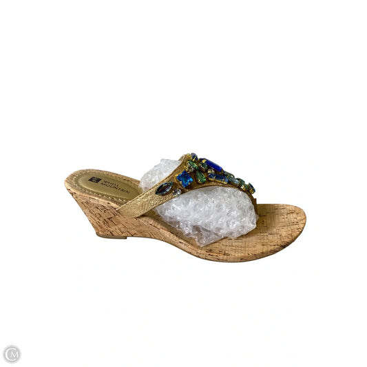 Sandals Heels Wedge By White Mountain In Multi-colored, Size: 9