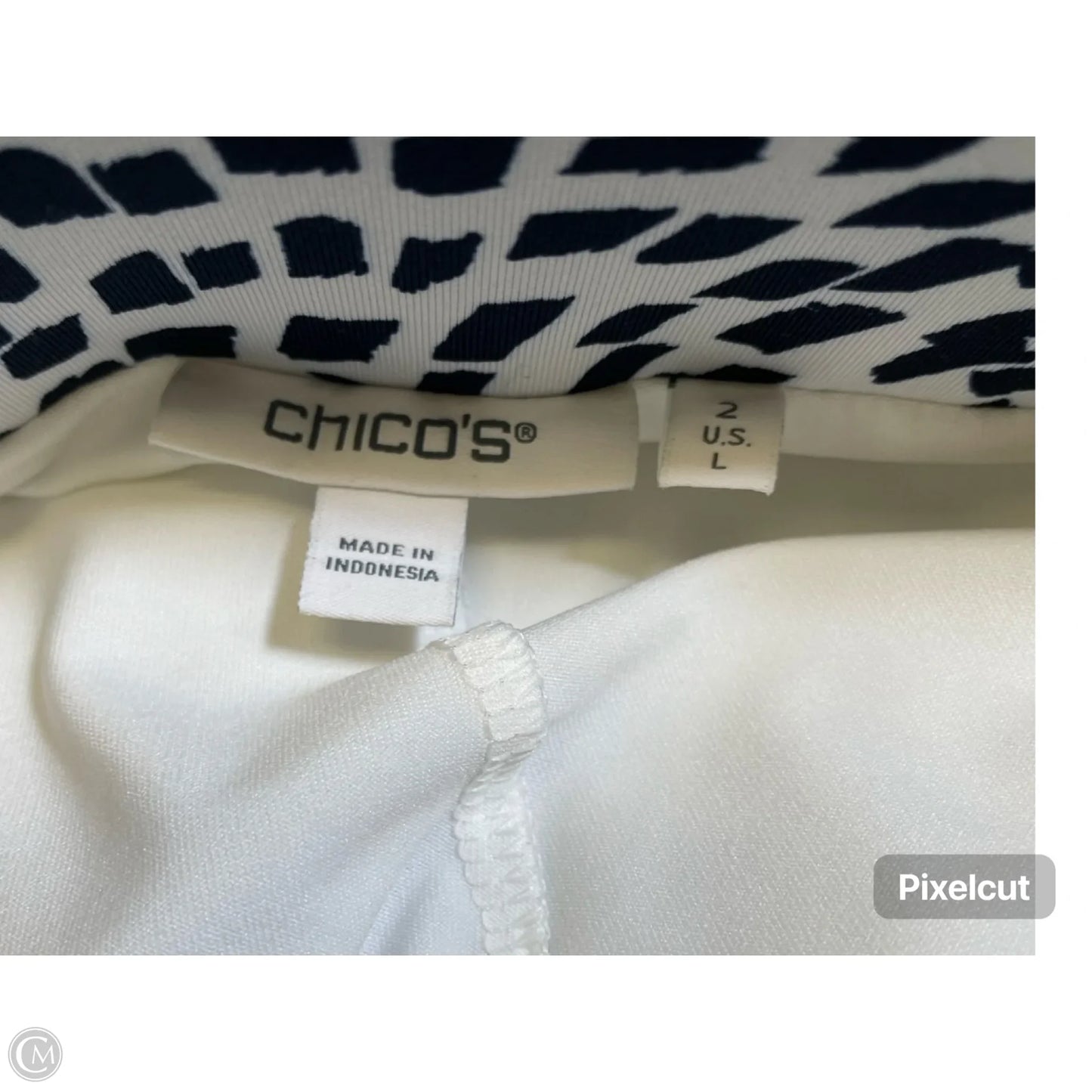 Skirt Midi By Chicos In Black & White, Size: L