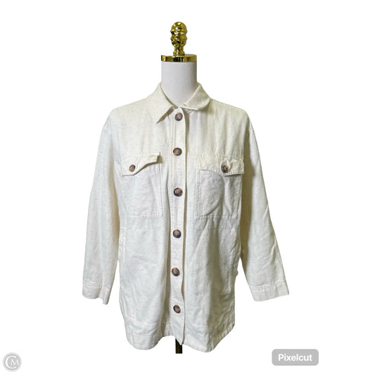 Top Long Sleeve By Madewell In Cream, Size: S