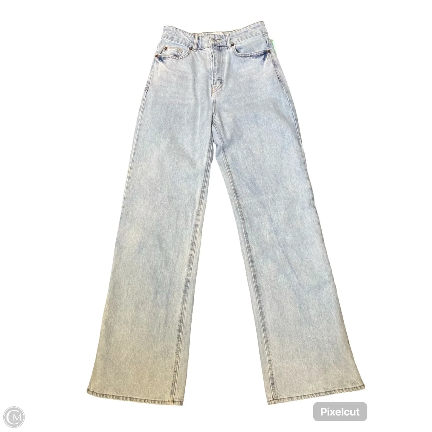 Jeans Wide Leg By H&m In Blue Denim, Size: 6