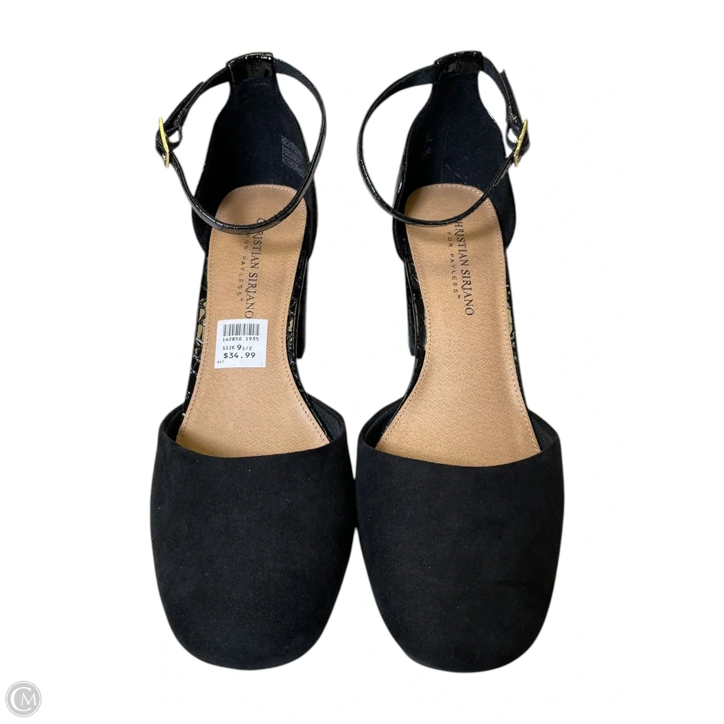 Shoes Heels Kitten By Clothes Mentor In Black & Gold, Size: 10