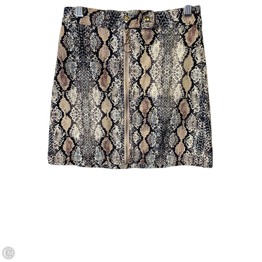 Skirt Mini & Short By Altard State In Snakeskin Print, Size: S