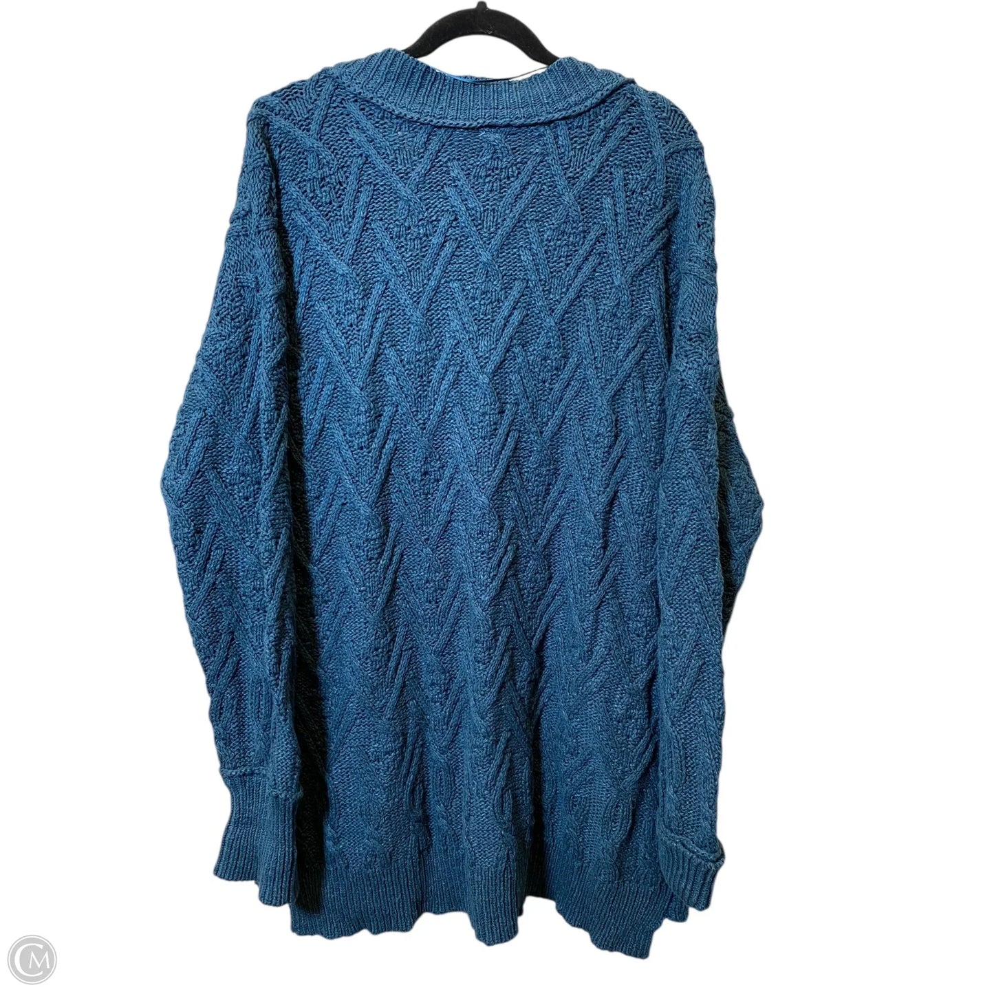 Sweater Cardigan By Free People In Aqua, Size: Xl