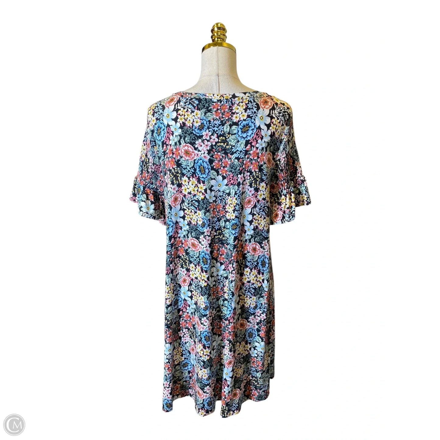 Dress Casual Midi By Loft In Floral Print, Size: L