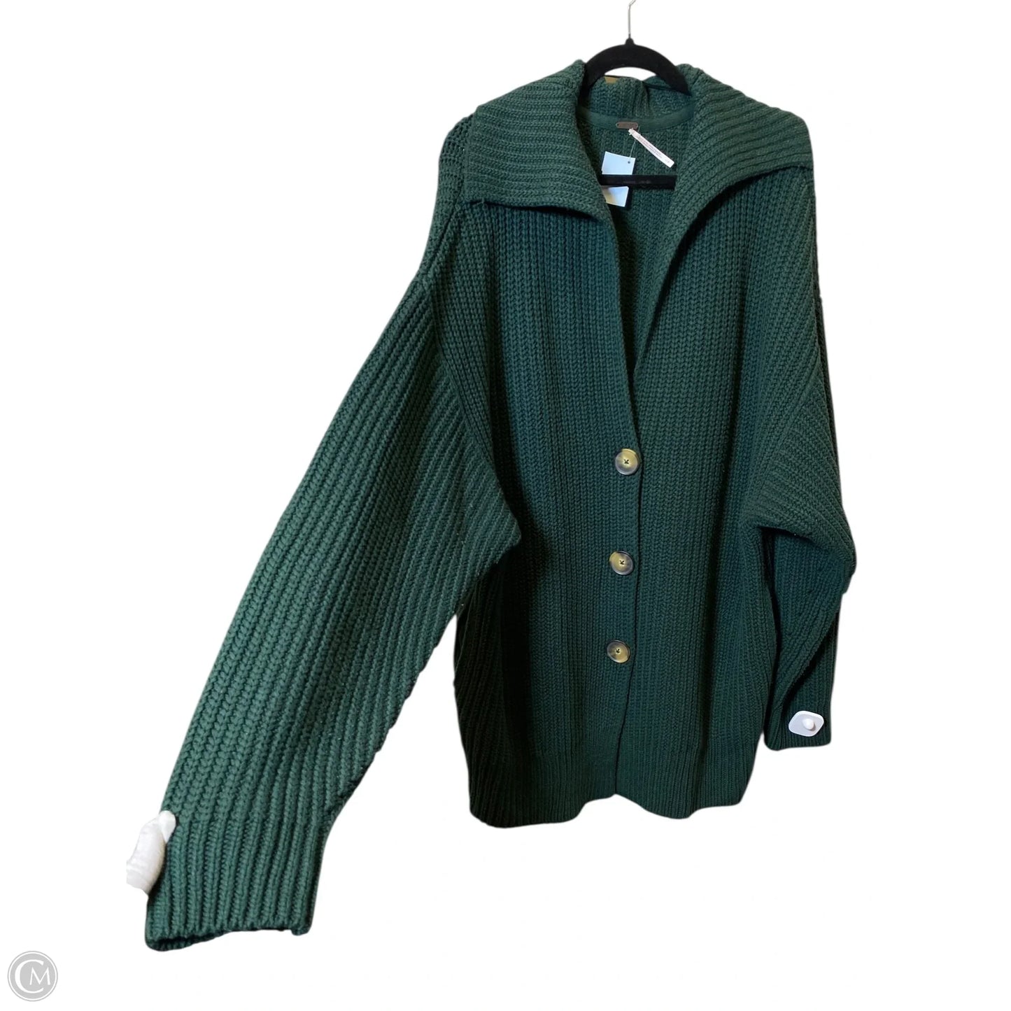 Sweater Cardigan By Free People In Green, Size: L