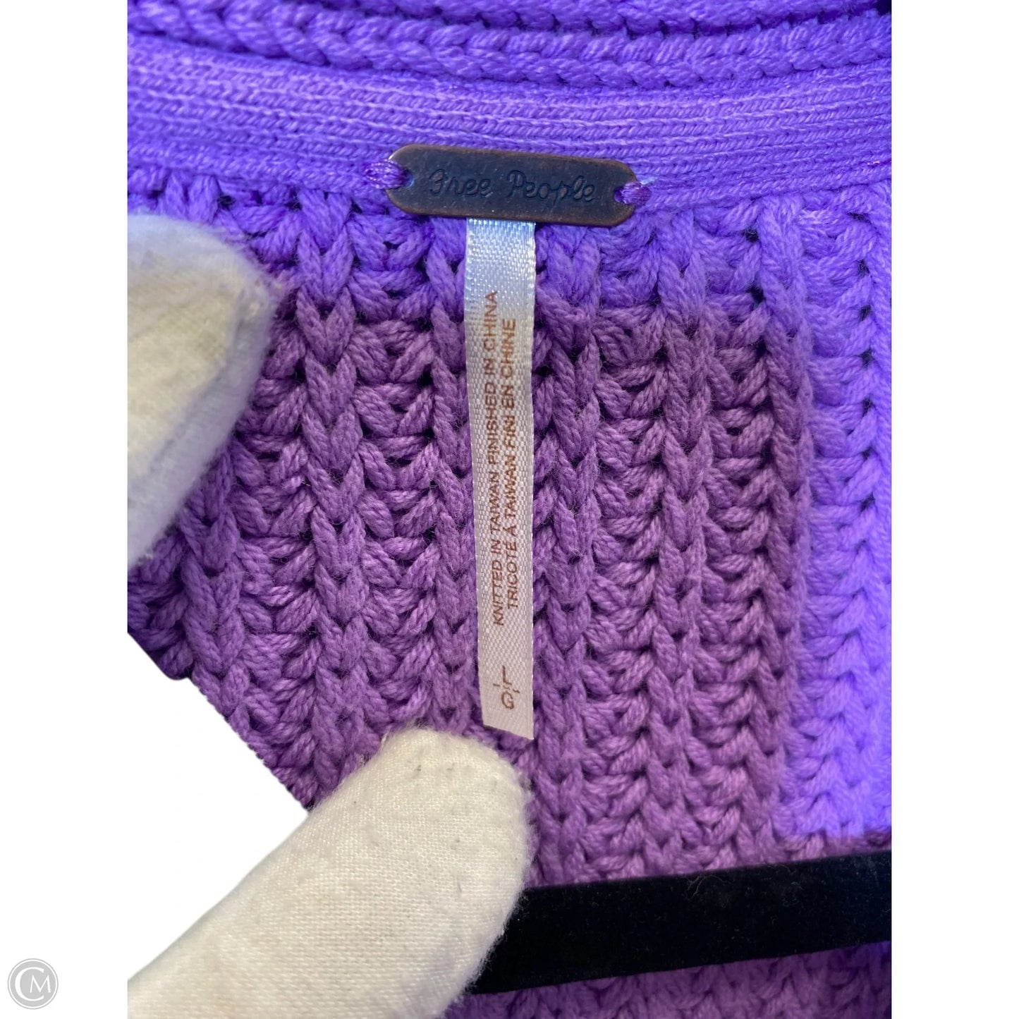 Sweater Cardigan By Free People In Purple, Size: L