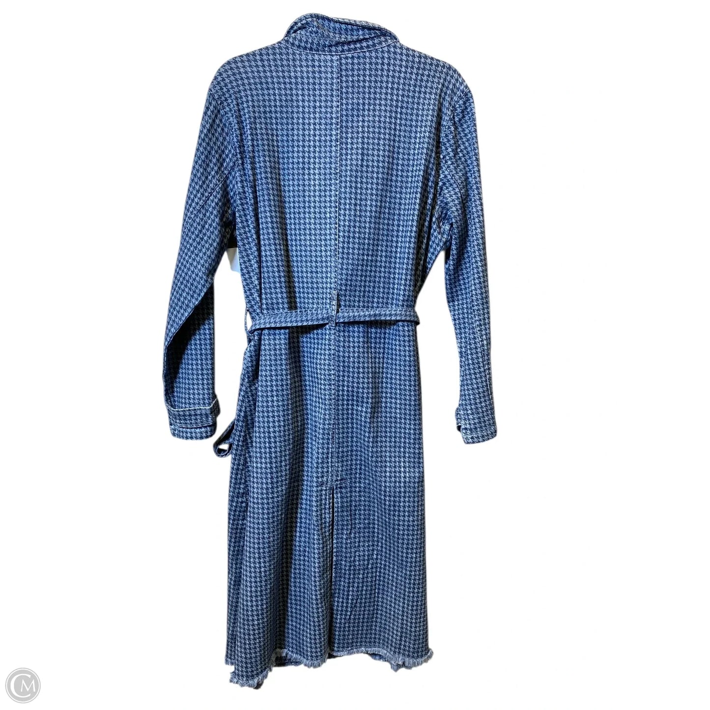 Coat Trench Coat By Laurie Felt In Blue Denim, Size: 1x