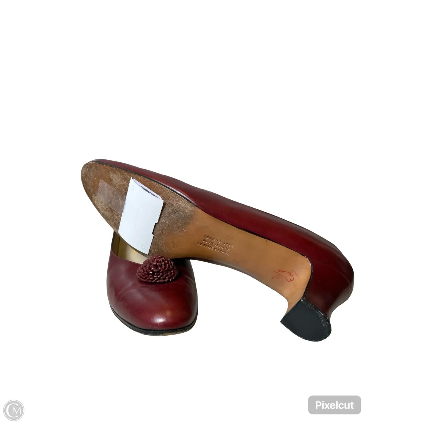 Shoes Luxury Designer By Ferragamo In Maroon, Size: 8
