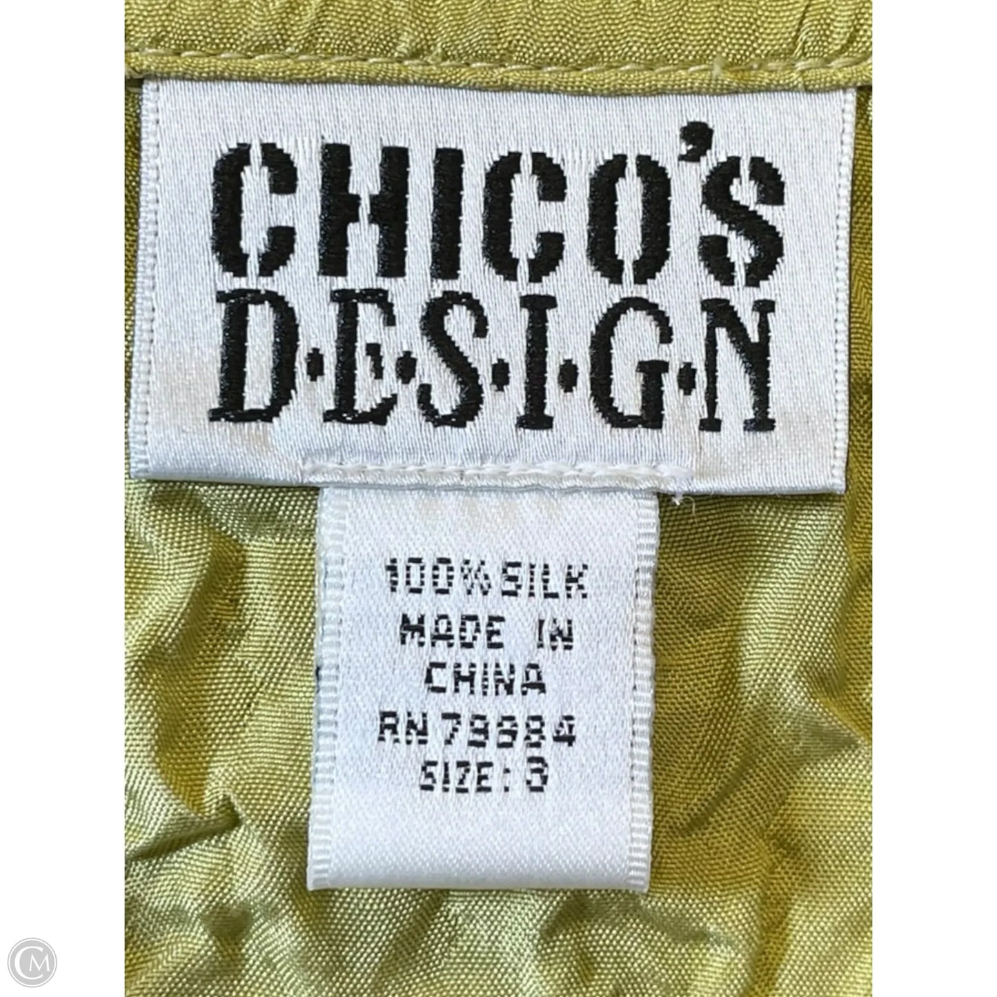 Top Long Sleeve By Chicos In Green, Size: Xl