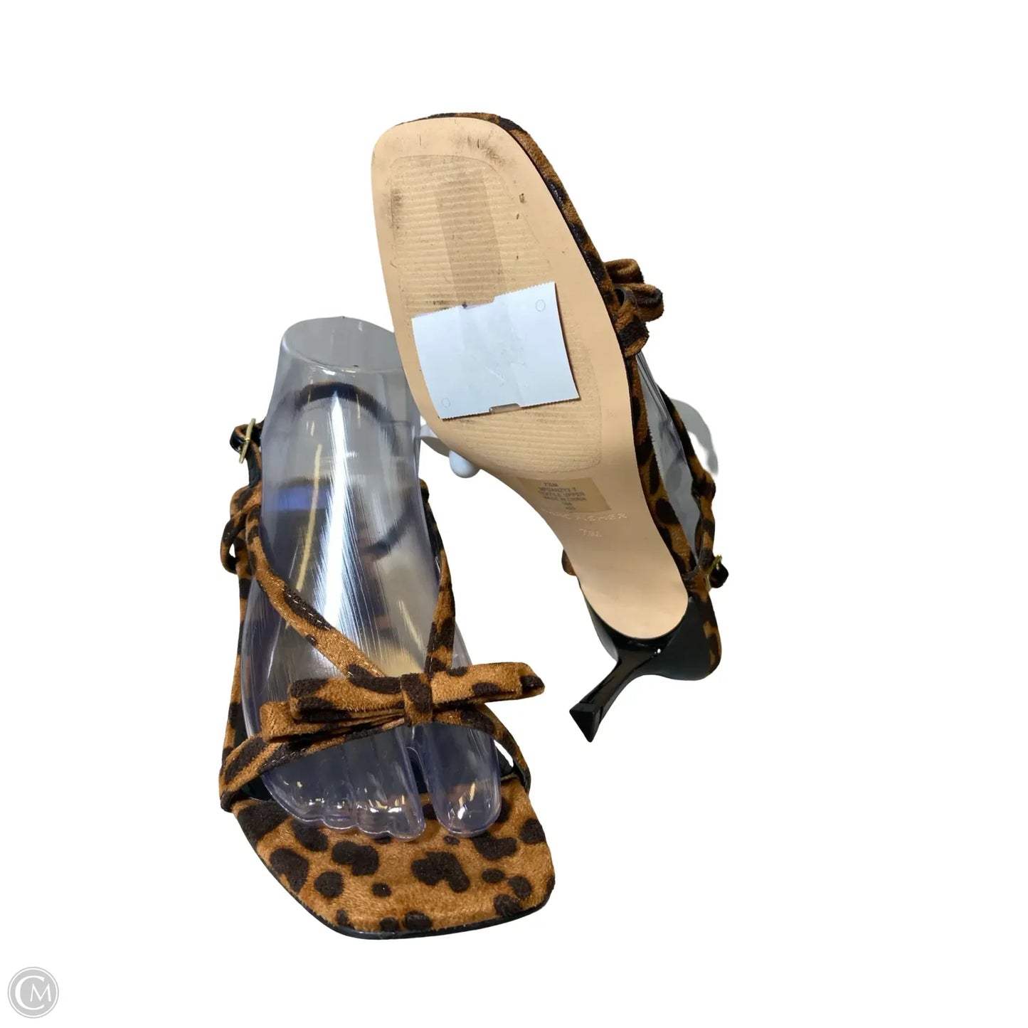 Shoes Heels Kitten By Marc Fisher In Animal Print, Size: 7.5