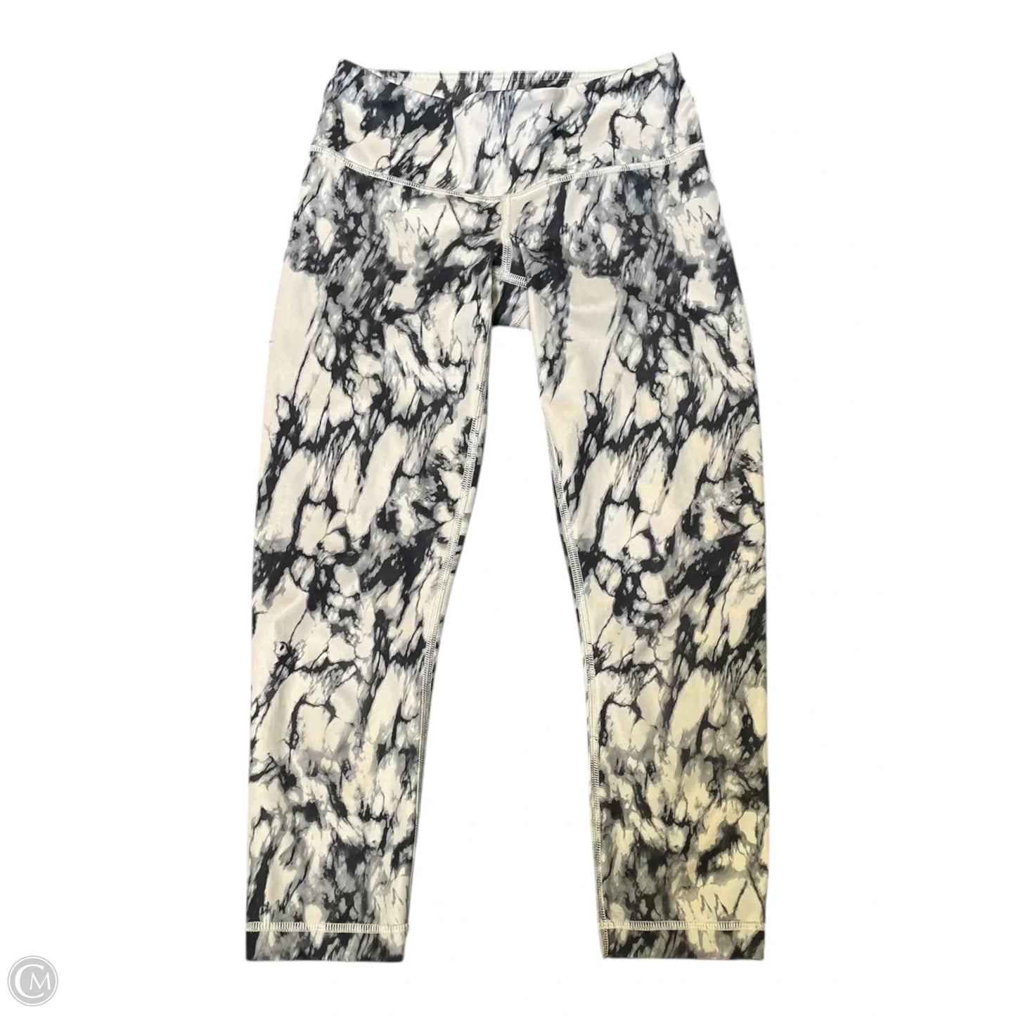 Athletic Leggings By Lululemon In Black & Cream, Size: 2