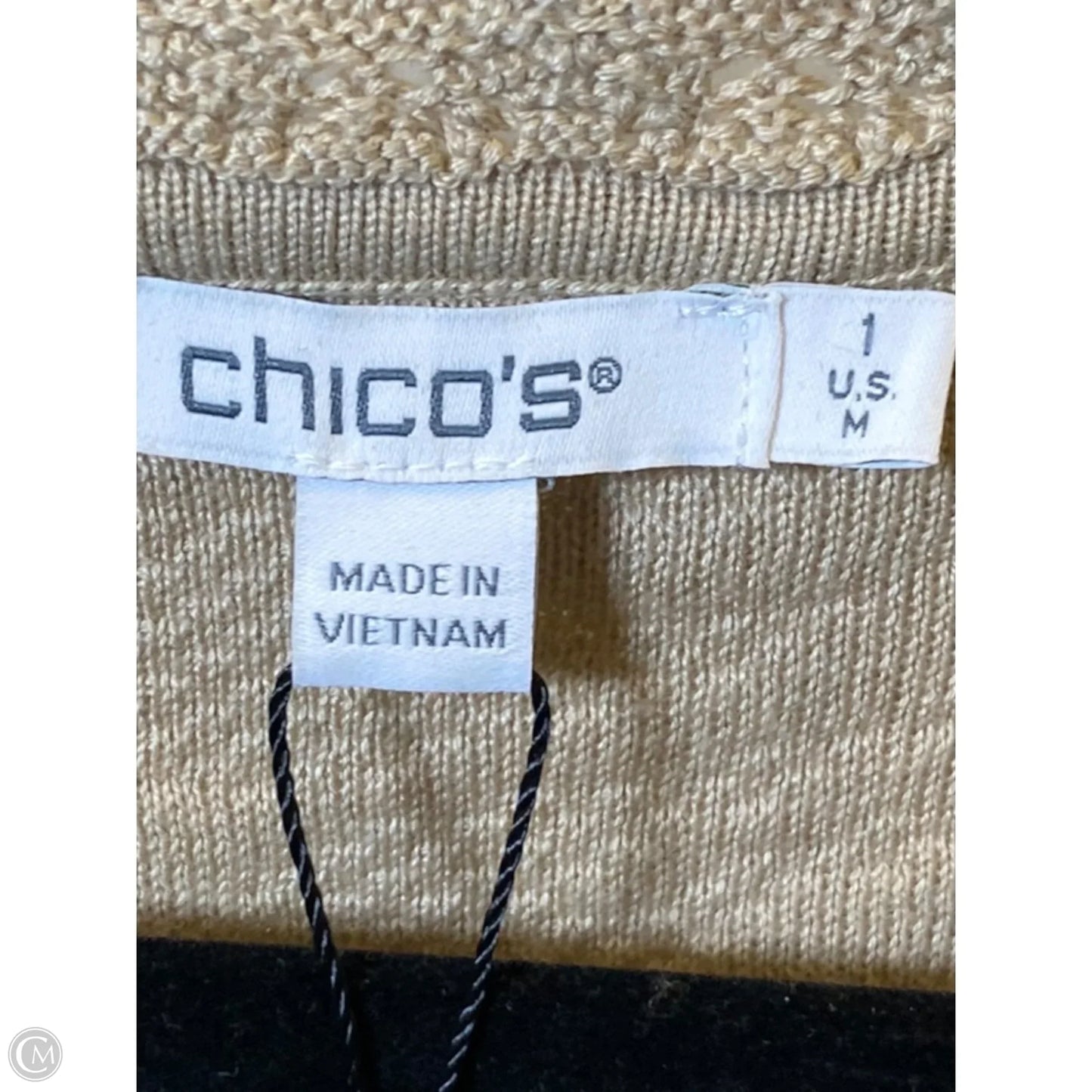 Top Short Sleeve By Chicos In Beige, Size: M