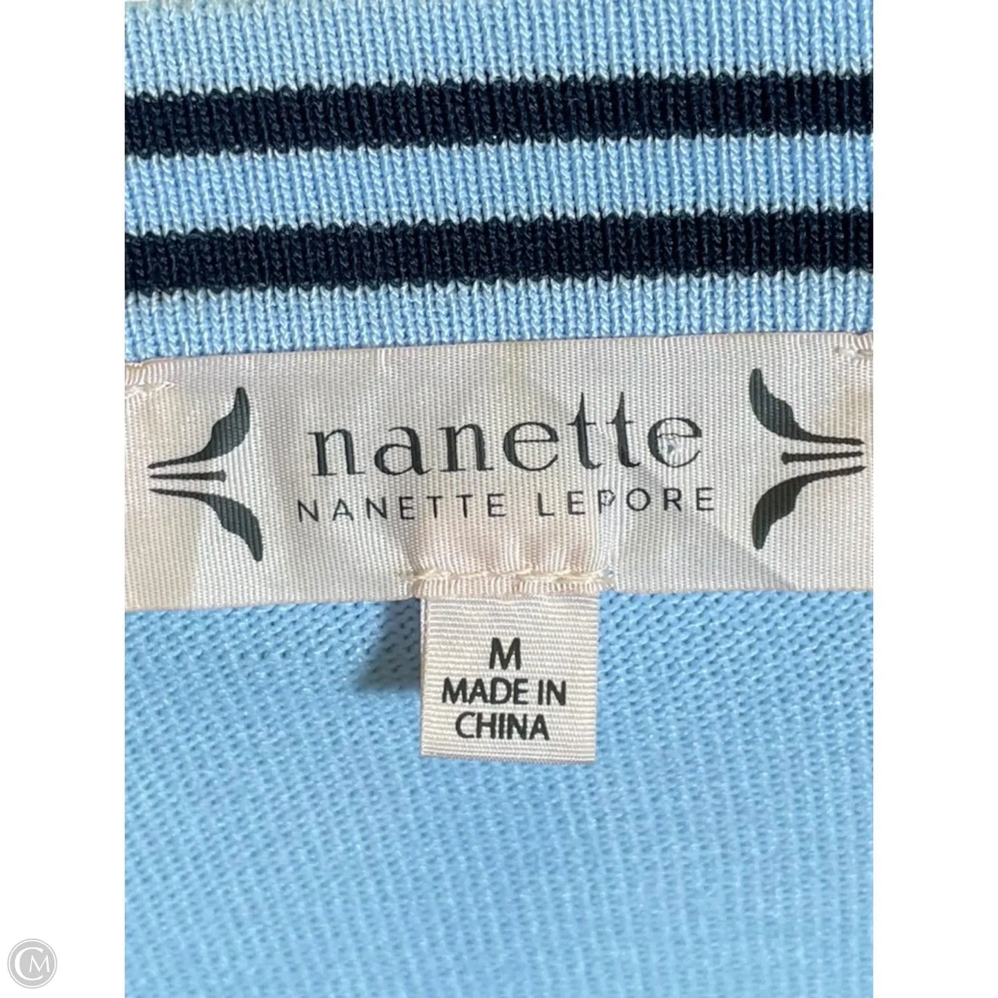 Top 3/4 Sleeve By Nanette By Nanette Lepore In Blue, Size: M