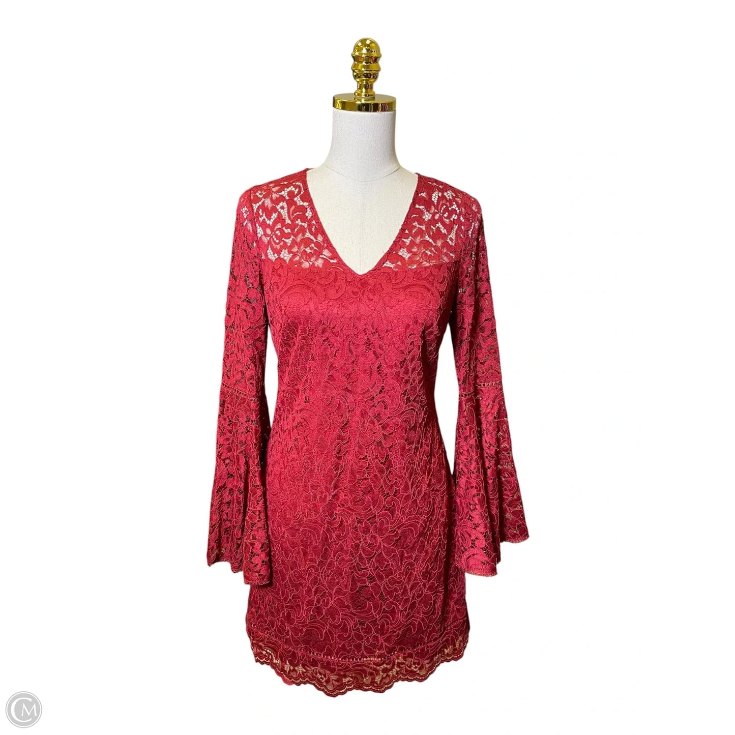 Dress Casual Midi By White House Black Market In Maroon, Size: S