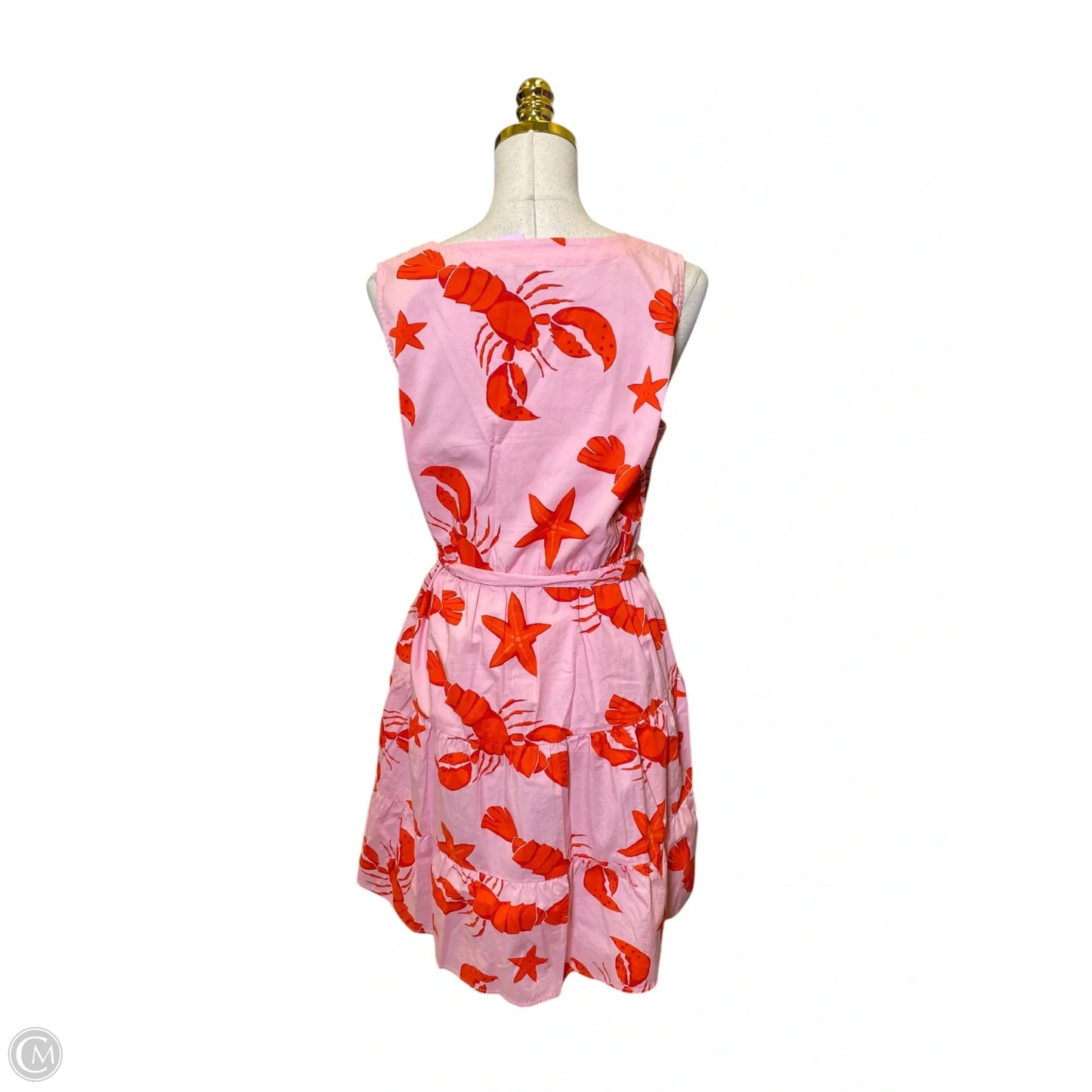 Dress Casual Midi By J. Crew In Pink & Red, Size: L