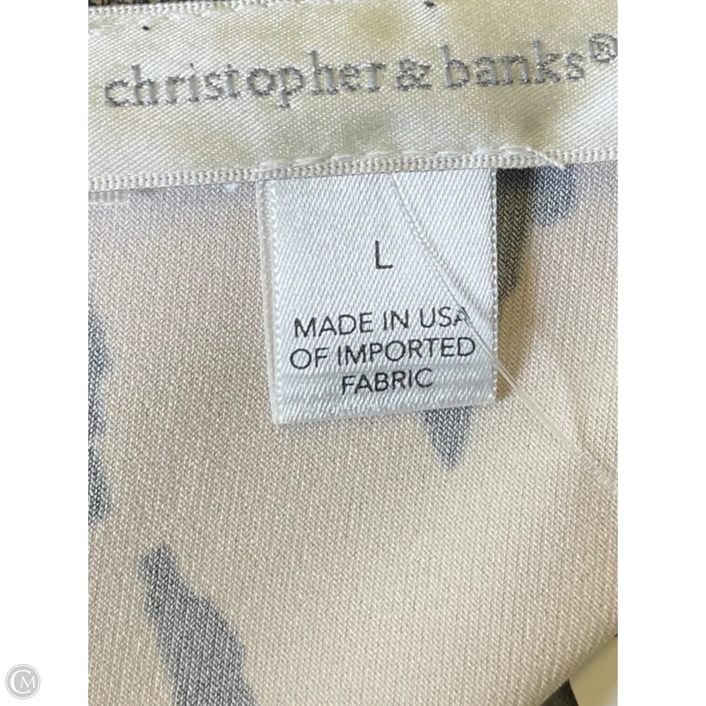 Dress Casual Midi By Christopher And Banks In Black & Cream, Size: L
