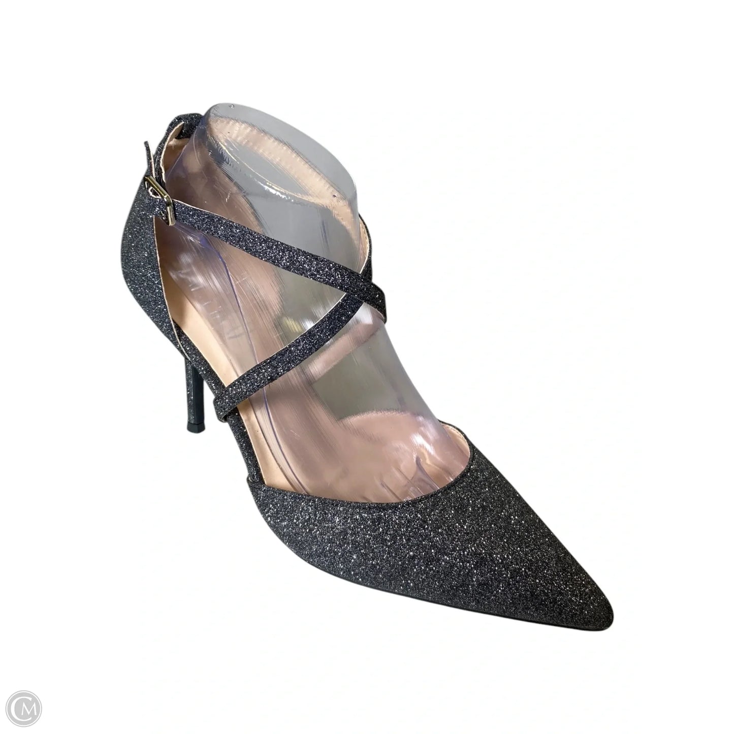 Shoes Heels Kitten By Clothes Mentor In Grey, Size: 8.5