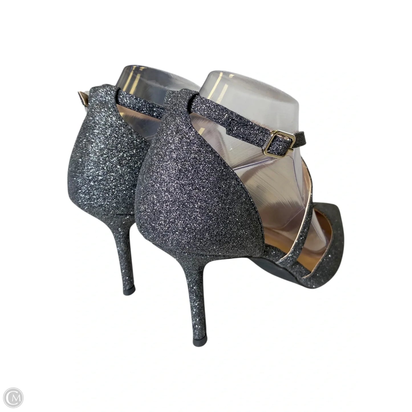 Shoes Heels Kitten By Clothes Mentor In Grey, Size: 8.5
