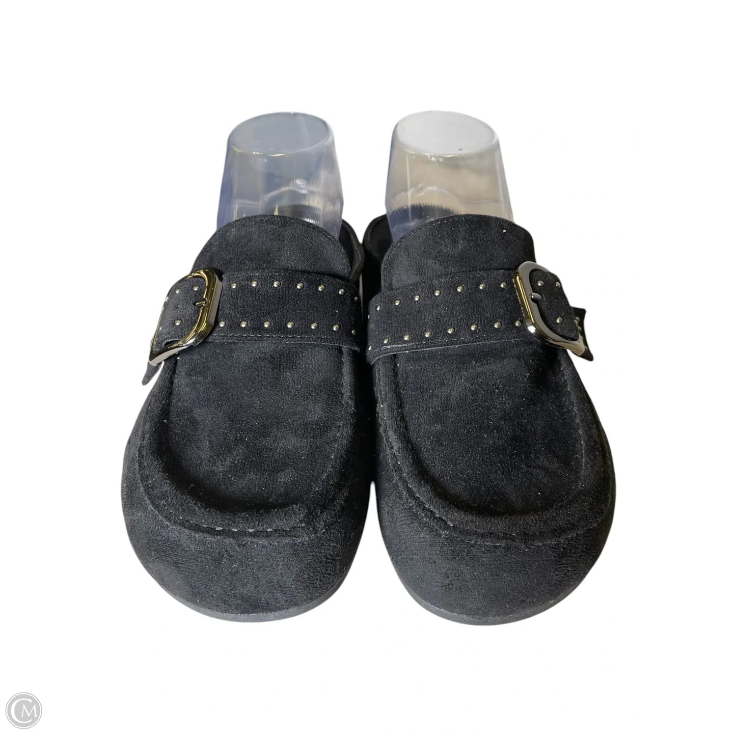 Shoes Flats By Clothes Mentor In Black & Silver, Size: 6
