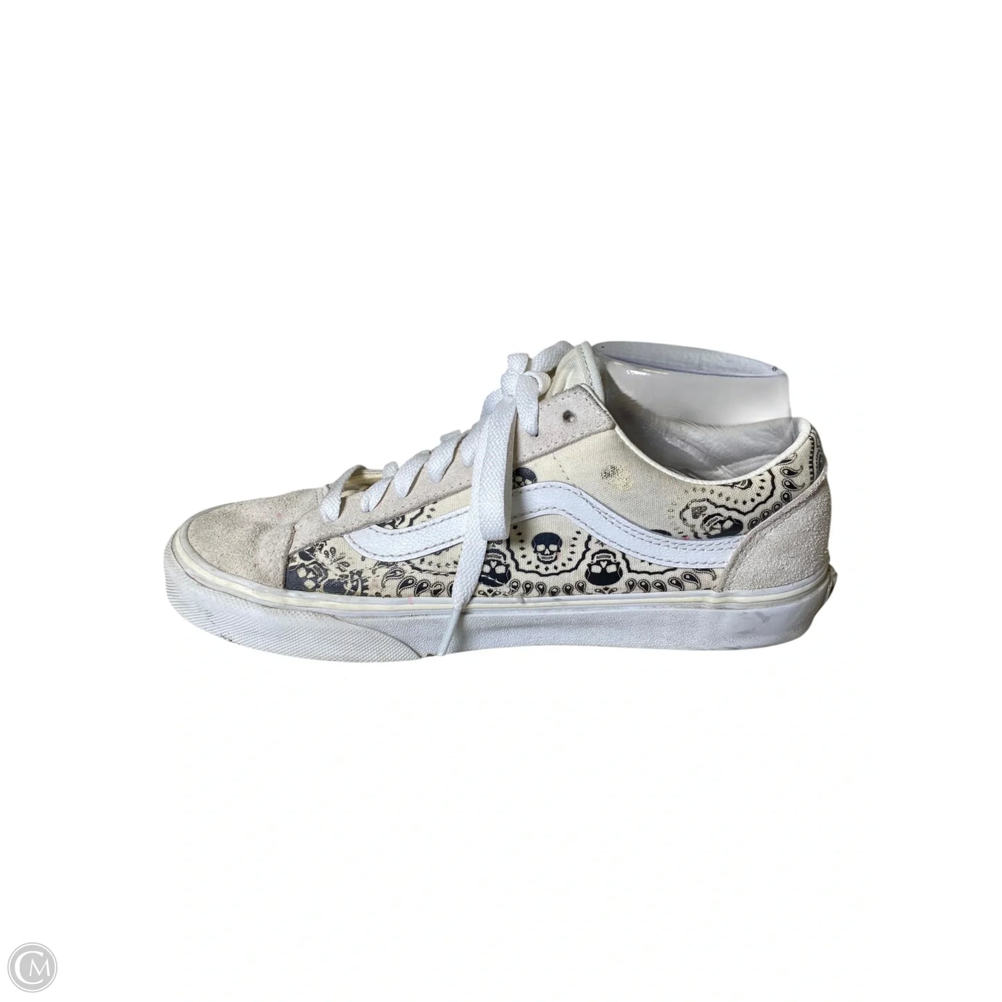 Shoes Sneakers By Vans In Cream, Size: 6.5
