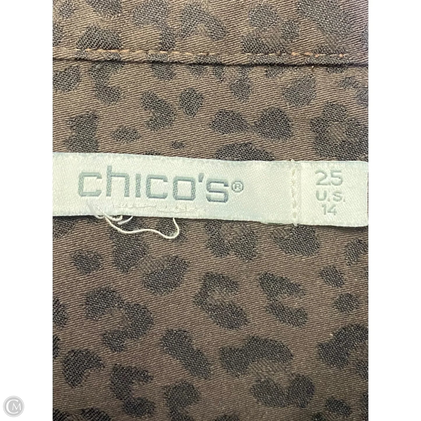 Top Long Sleeve By Chicos In Animal Print, Size: L