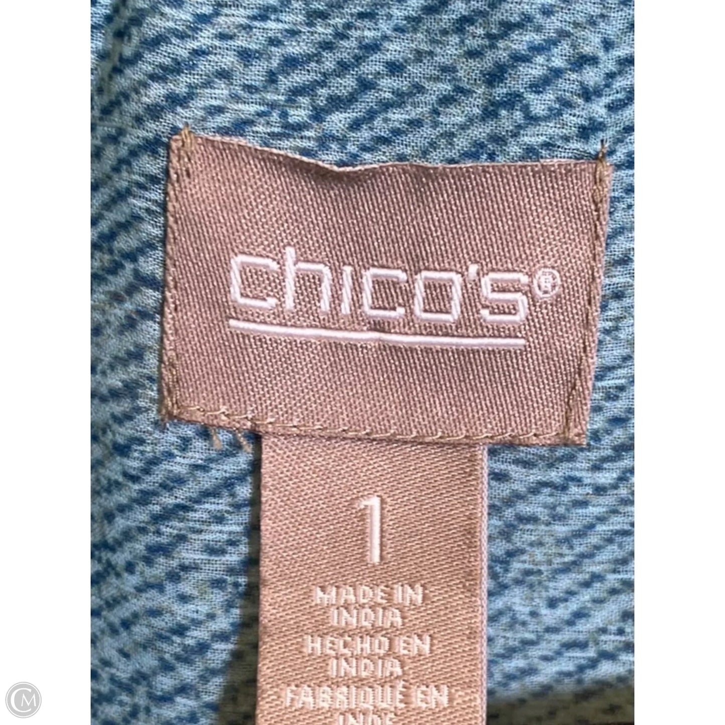 Top Long Sleeve By Chicos In Blue, Size: M