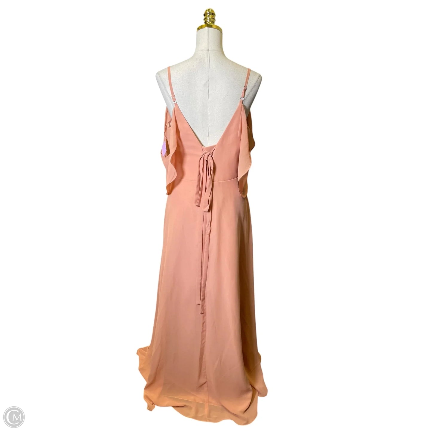 Dress Casual Maxi By Clothes Mentor In Peach, Size: L