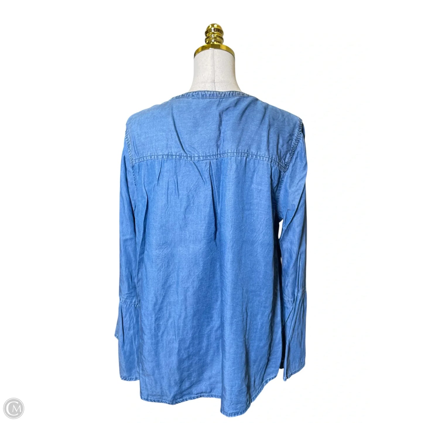 Top Long Sleeve By Michael By Michael Kors In Blue, Size: L