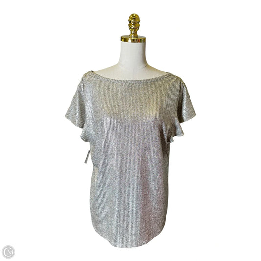 Top Short Sleeve By White House Black Market In Gold, Size: Xl