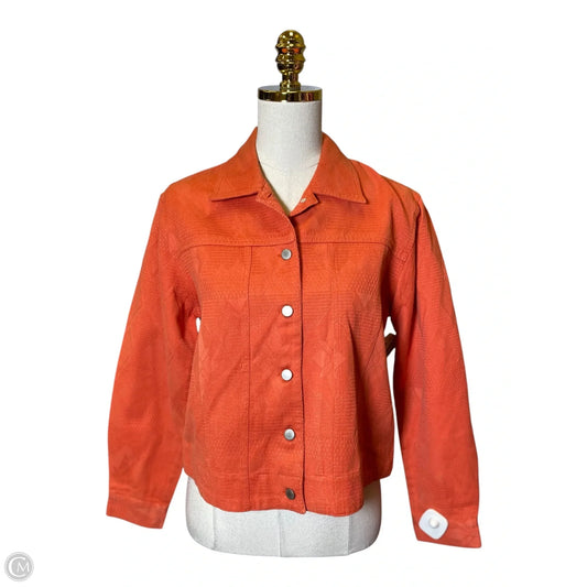 Jacket Denim By Coldwater Creek In Orange, Size: M