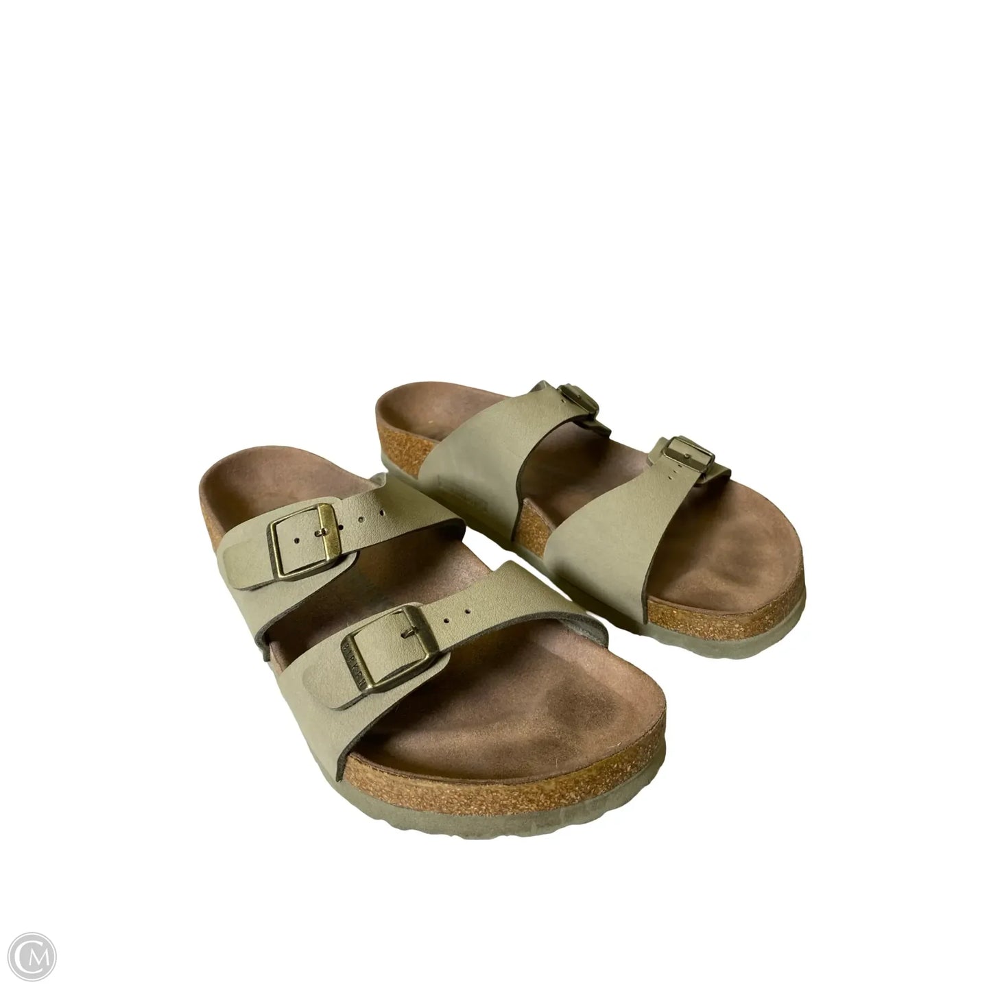 Sandals Flats By Birkenstock In Green, Size: 8