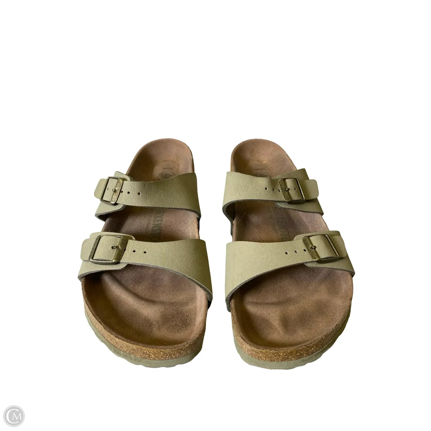 Sandals Flats By Birkenstock In Green, Size: 8