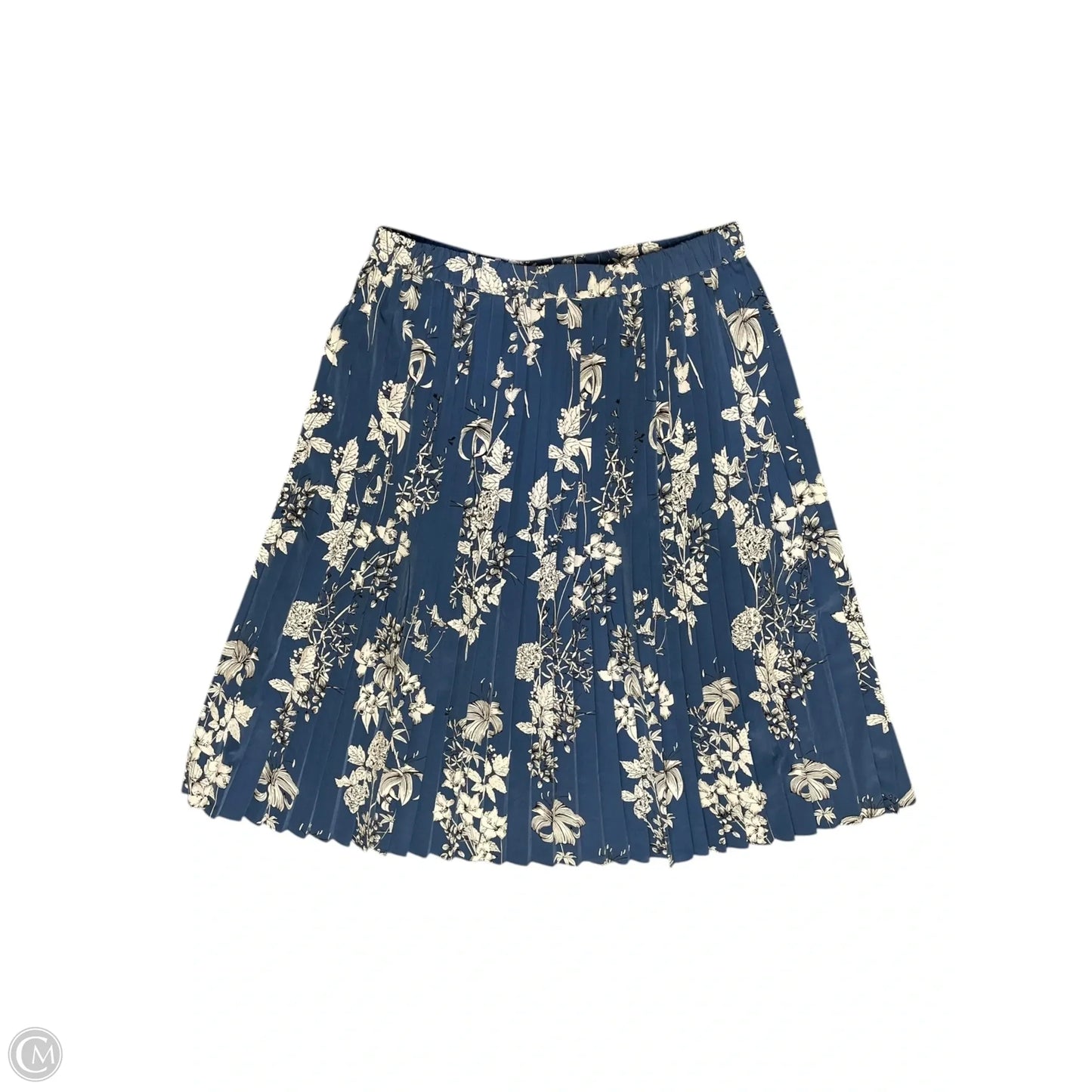 Skirt Maxi By Banana Republic In Blue & White, Size: M