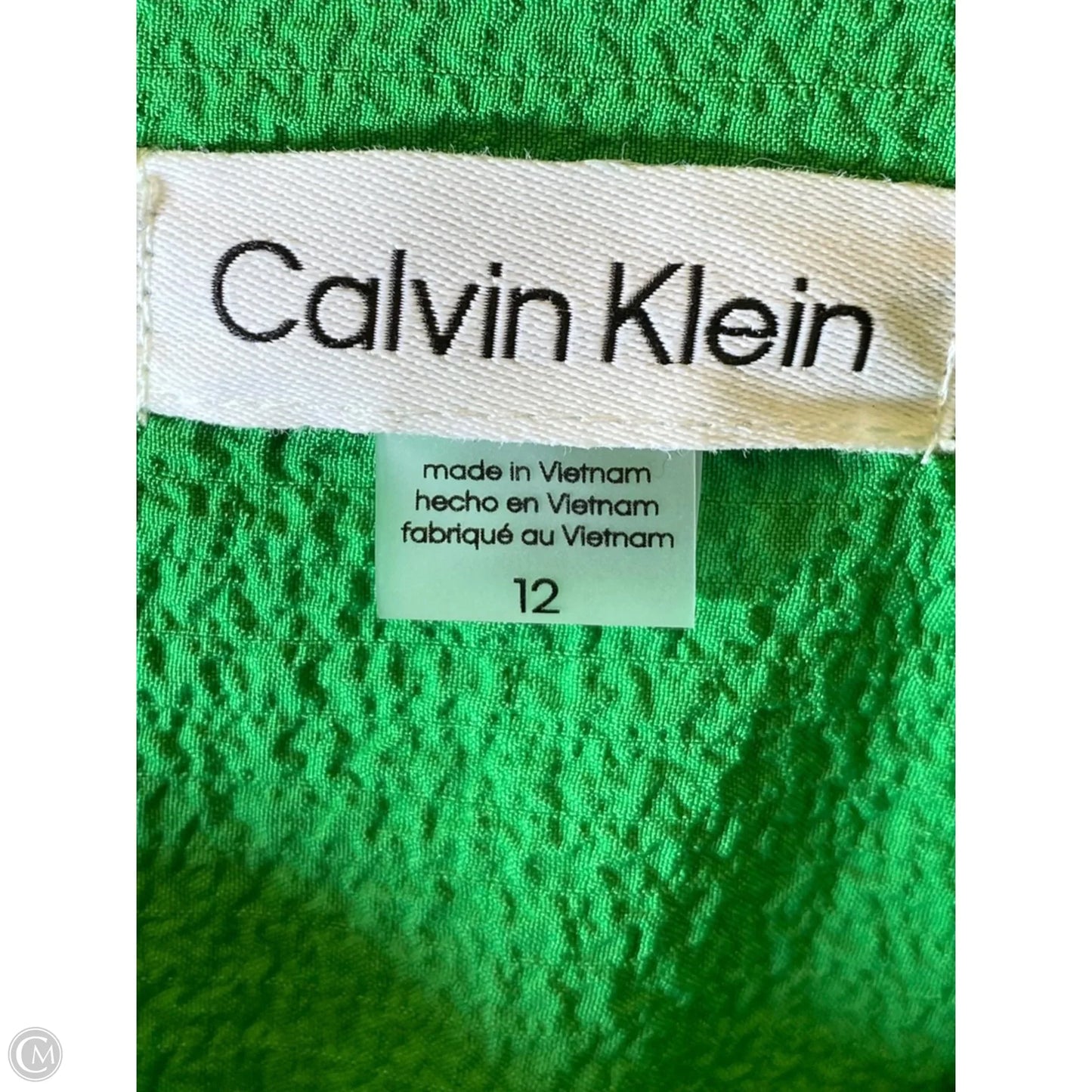 Dress Casual Midi By Calvin Klein In Green, Size: L