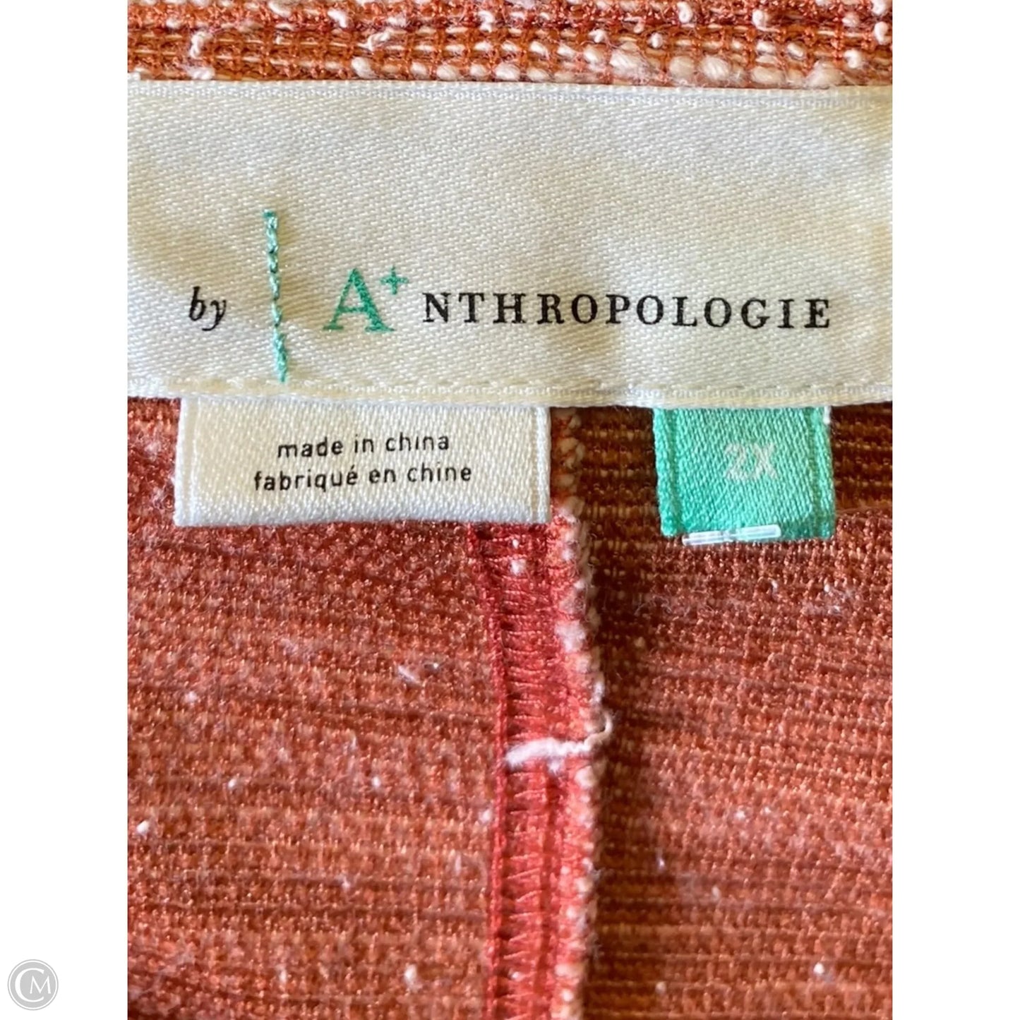 Top Long Sleeve By Anthropologie In Orange, Size: 2x