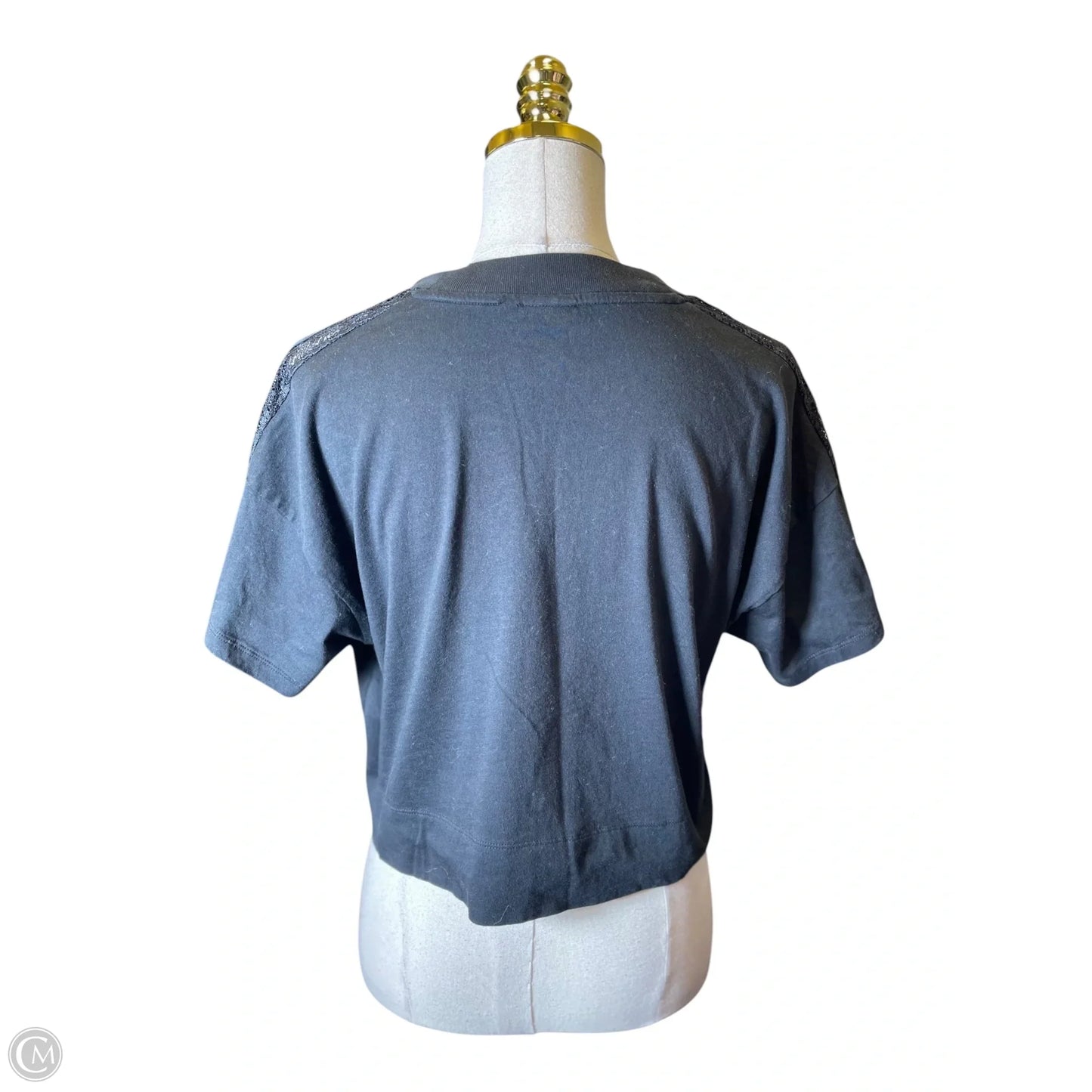Top Short Sleeve By Adidas In Black & White, Size: S