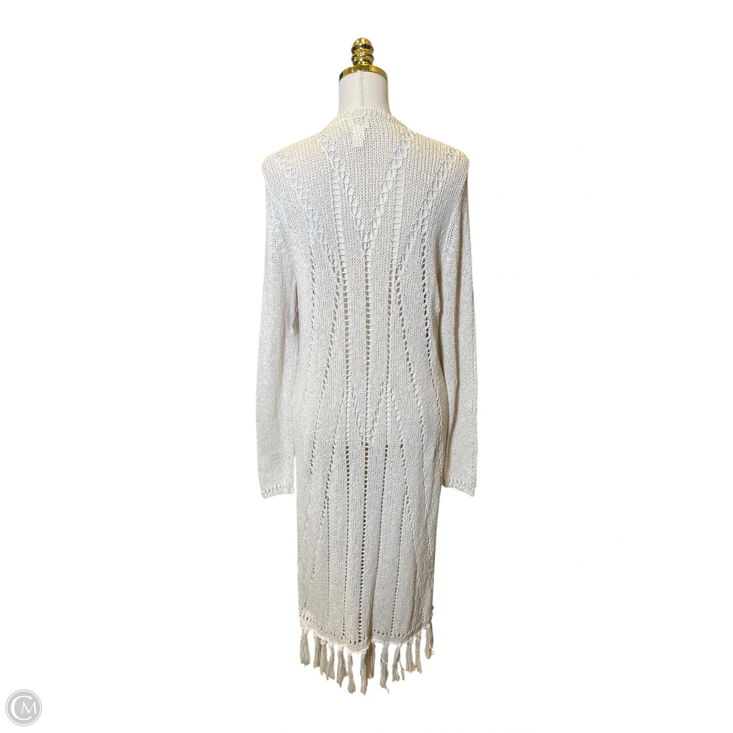 Cardigan By Chicos In Cream, Size: L